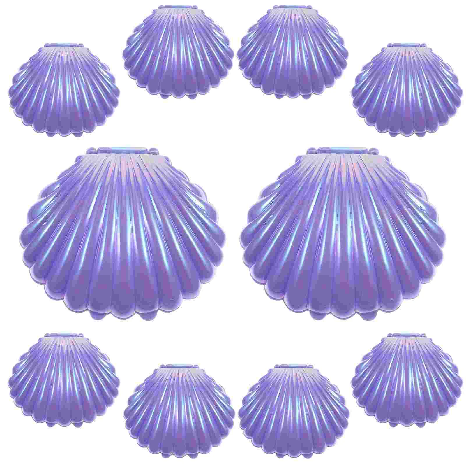 10 Pcs Candy Box Small Dish Boxes Seashell Jewelry Jar Gift for Table Containers Ocean Decor