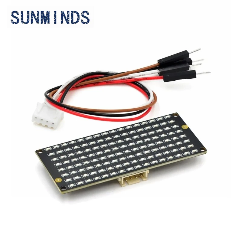 1pcs 8*16 matrix LED light display module I2C communication 3.3-5V for Arduino Microbit