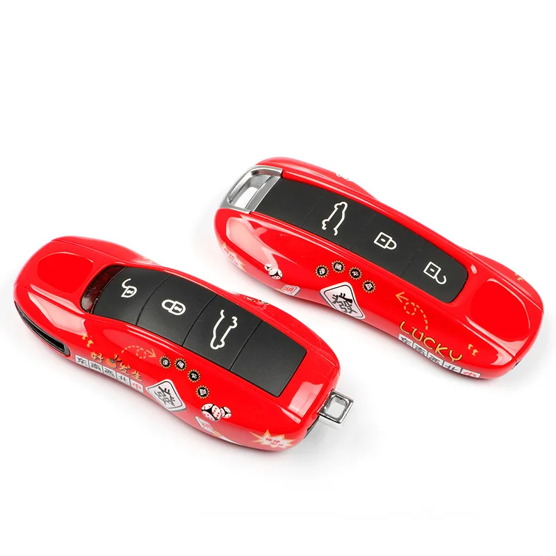 Lucky Things Happening Luxury ABS Plastics Car Key Case for Porsche Boxster Cayman Panamera Cayenne Macan 718/911 Taycan