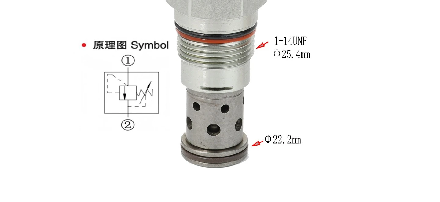 Hydraulic Direct Acting Relief Valve RDBA, Pressure Control Valve RDDA, Manual Adjustable RDFA Series for Hydraulic System