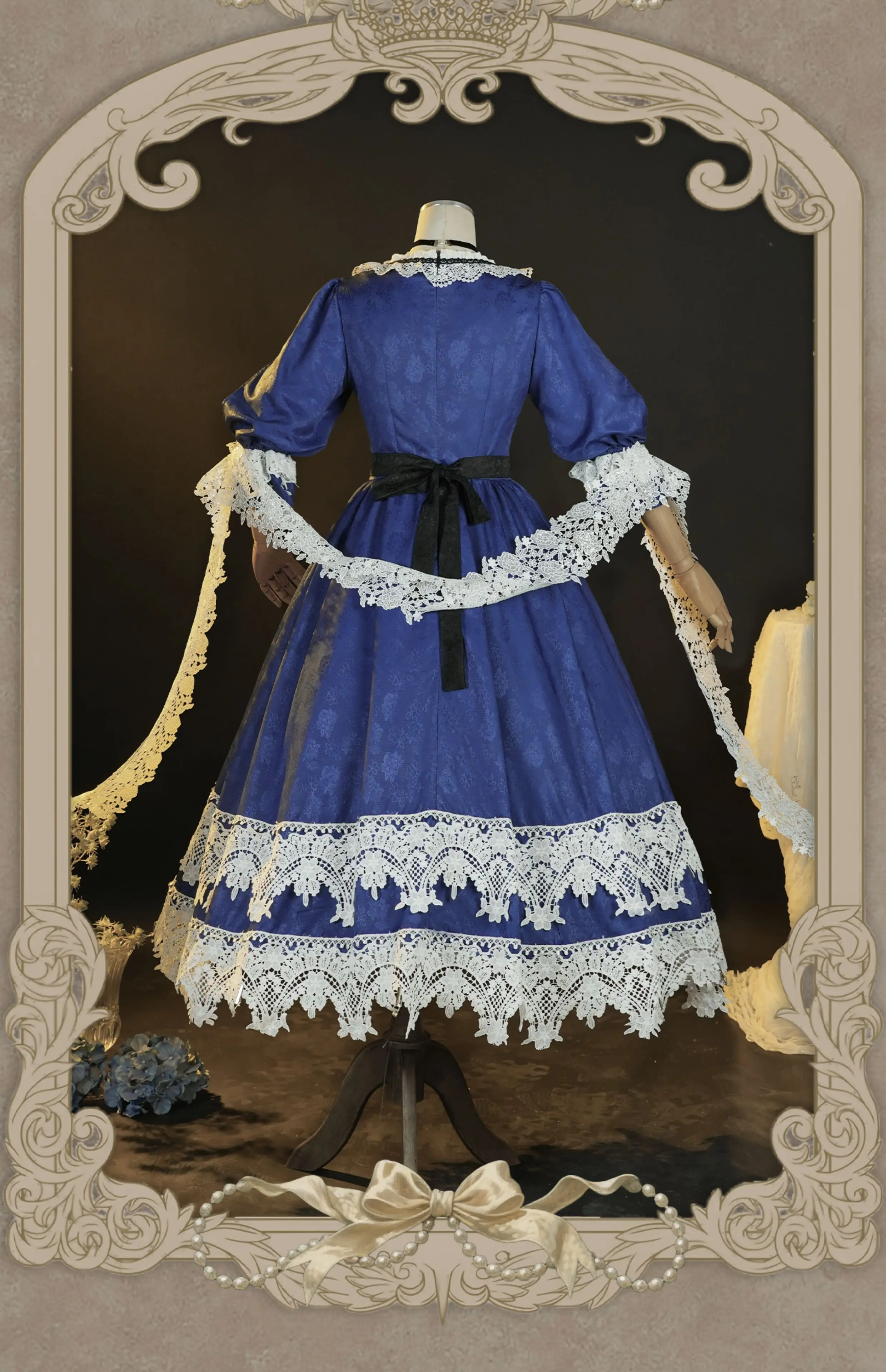 حديثا 2025 سيا تأثيري حلي لجميع القديسين عيد الميلاد لعب الأدوار حفلة كوميدية من جعلني أميرة فستان التاريخ الأزرق S-XXL