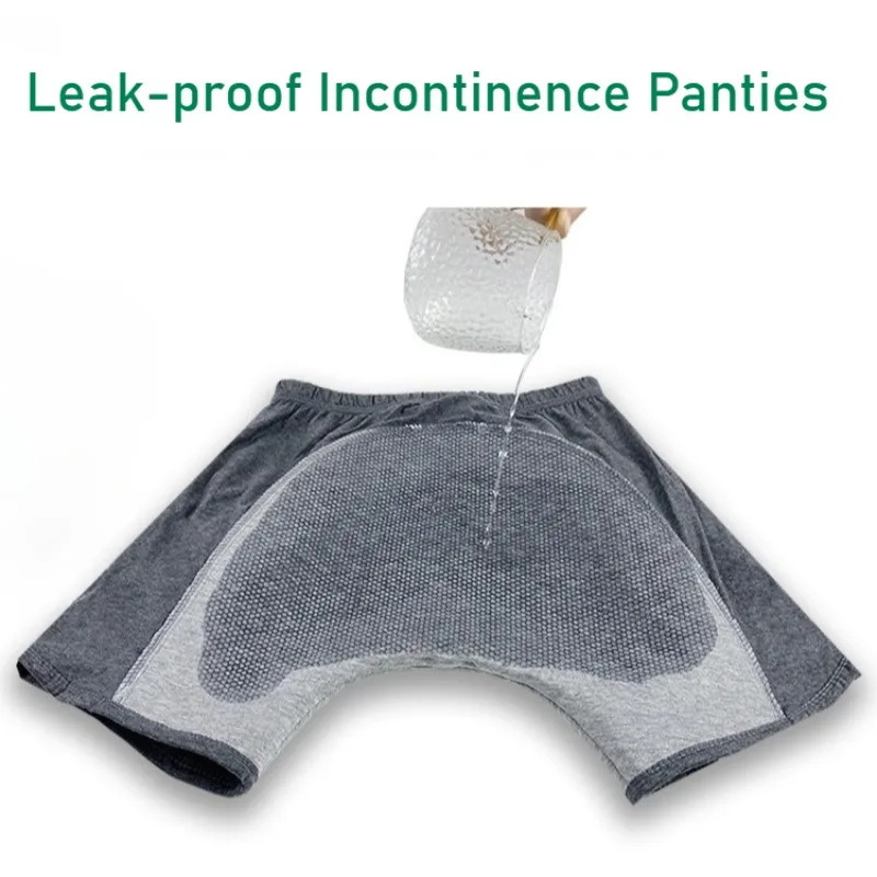 Leak-proof Incontinence Panties Elderly Bed-wetting Adult Urination Washable Cloth Diaper Pants Men Women Unti-Leakage Shorts