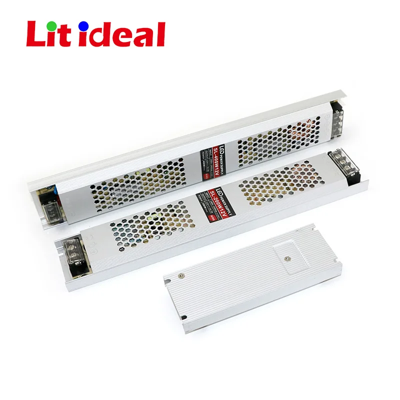 Ultra cienki zasilacz do taśm LED DC 12V / 24V, zasilacz stałonapięciowy LED 60W 100W 150W 200W 300W 400W, transformator oświetleniowy