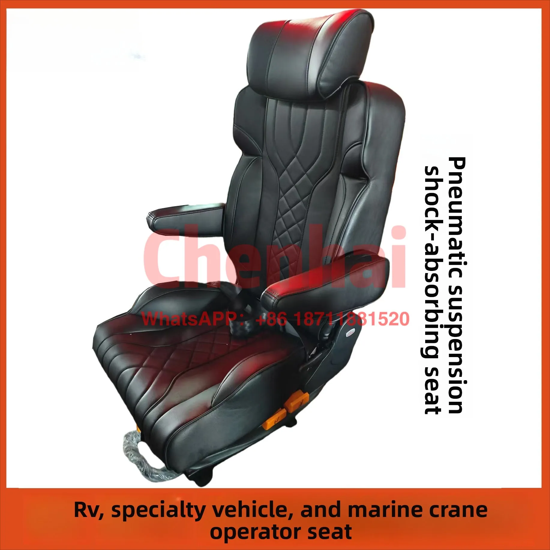 Customized Mine Truck 12V/24V Air Pump Shock Absorber Seat, Mine Truck Loader Airbag Suspension Lifting Driver Seat