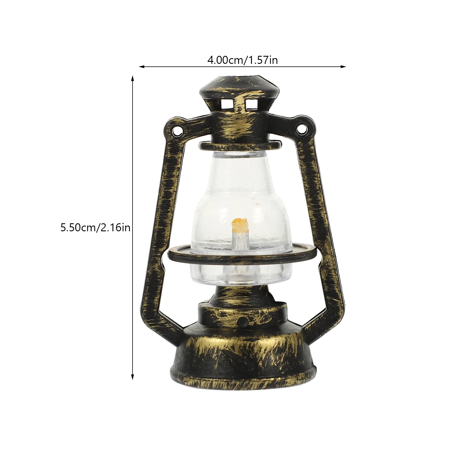 Mini Kerosene Lamp Miniature Lantern Simulation Retro Model Small Light Decor Decoration Models Christmas Lights