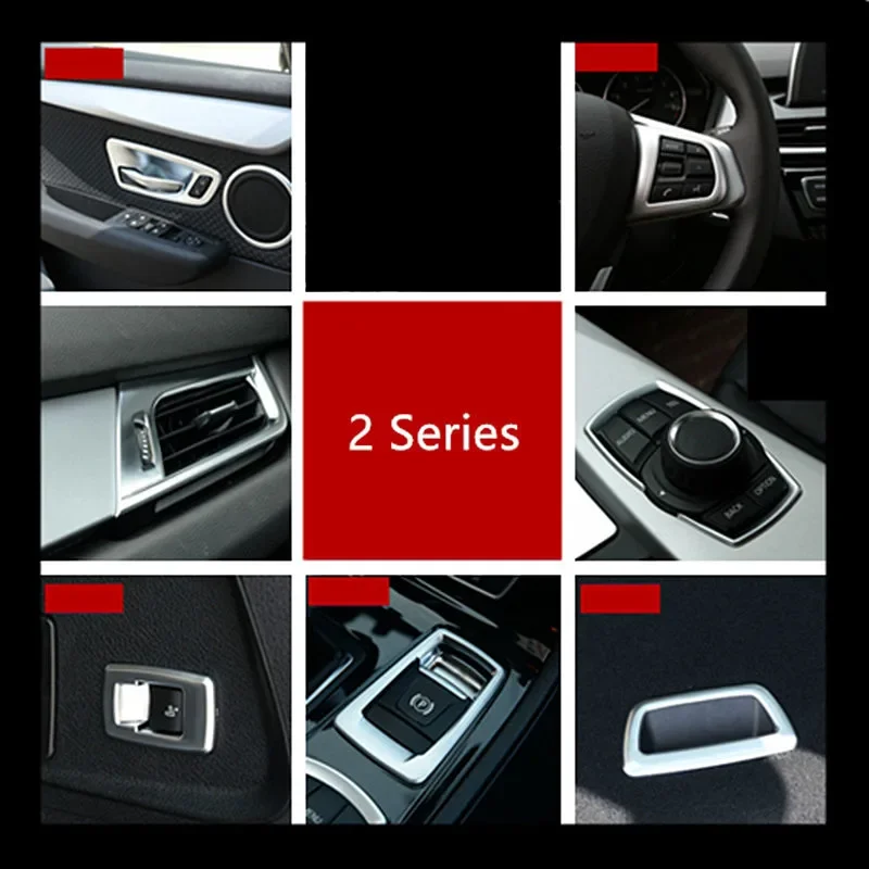 Chrome ABS Car Door Audio Speaker Circle Cover Trim For BMW 2 Series Active Tourer 218i 220i P File Button Frame Decoration