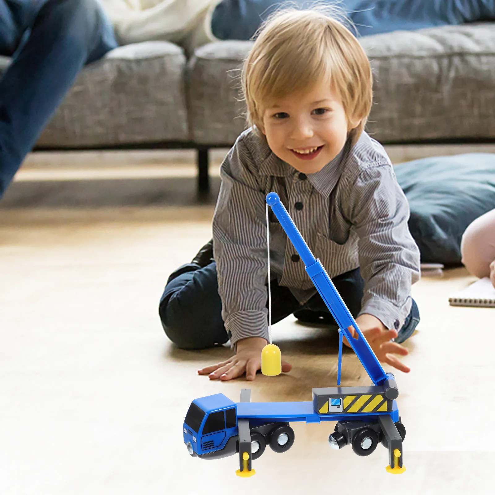 Plastic Big Crane Truck For Kids Construction Vehicle Movable Arm Fun Engineering Play Mini Lifter Truck