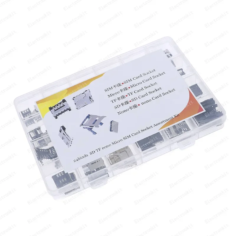 120pcs 24value TF sim Micro Ninth Card Holder Card Slot Card Holder Mobile Phone Card Holder Mixed Kit Set