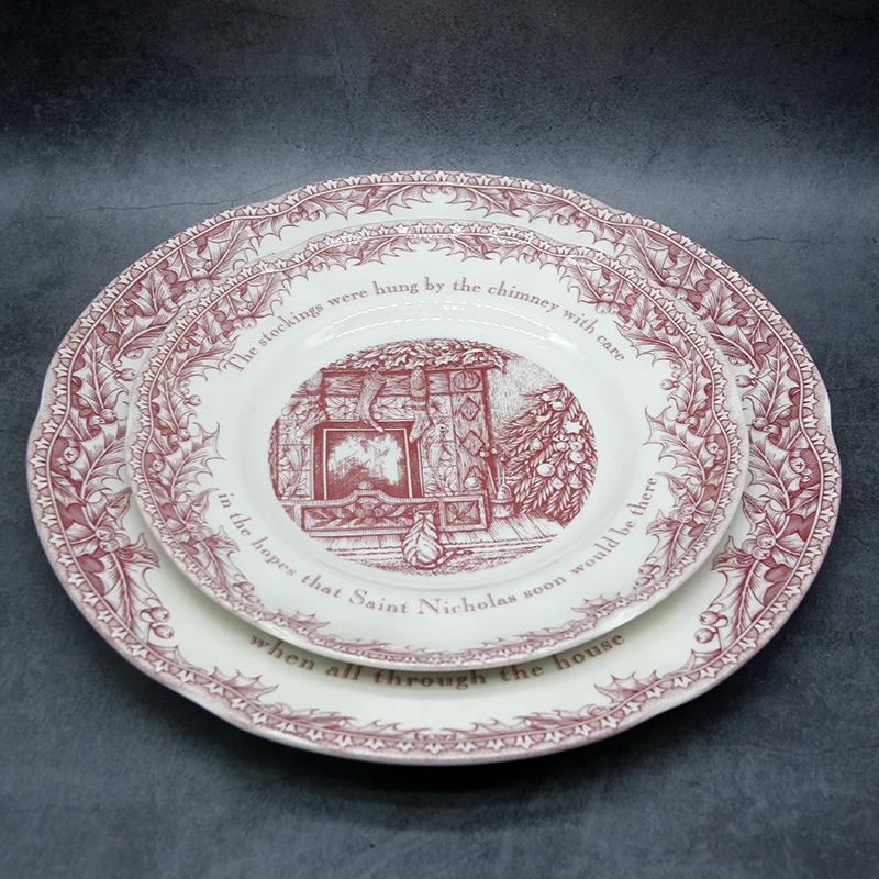 

Twas The Night Ceramic Platter steak dishes Home pattern ceramic dish dishes marble plate dinner plate platter