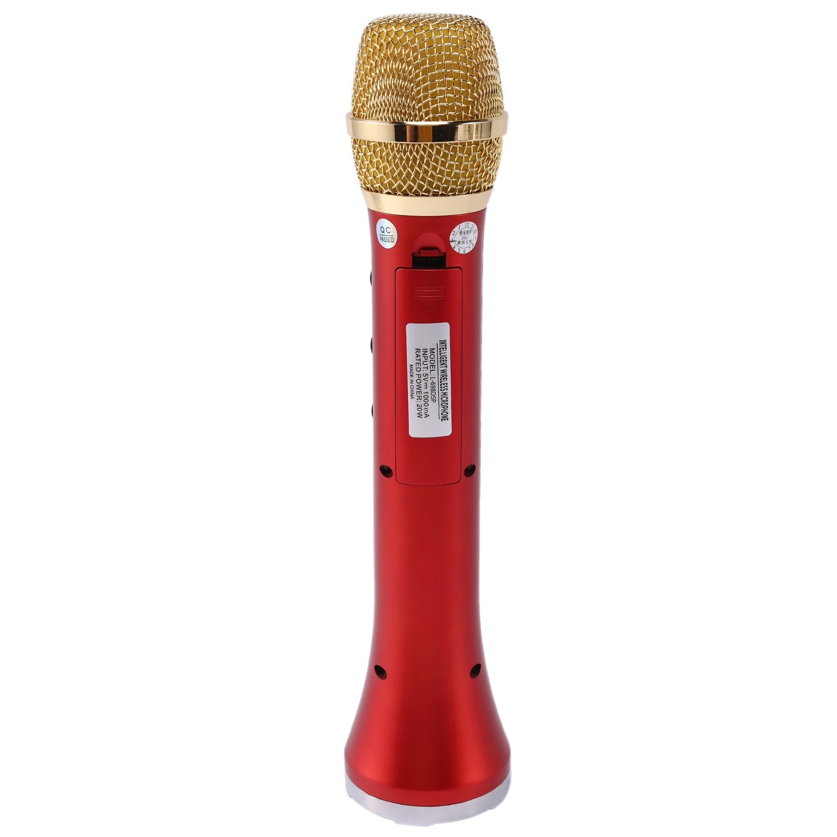 L-698D Professional 20W Portable Wireless Bluetooth Musical Microphone Speaker With Big Power For Sing/Meeting(Red)