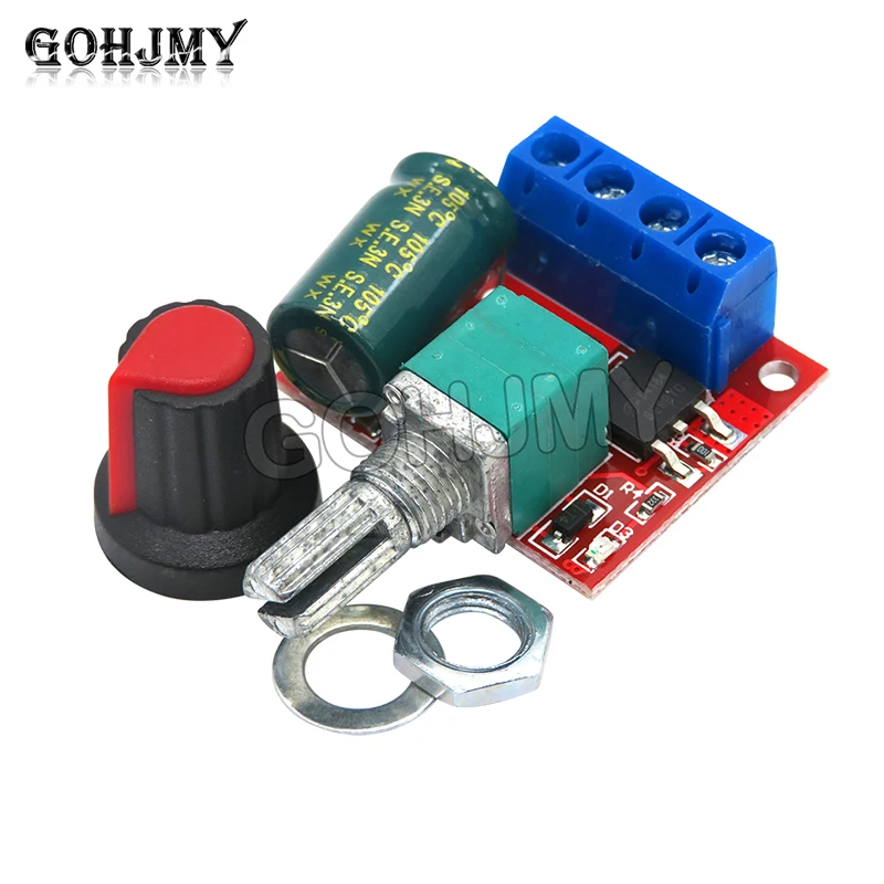 Regulador de Motor de CC PWM, interruptor de Control de velocidad de 5V-35V, función de interruptor 5A, atenuador LED GOHJMY