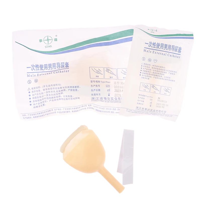 20/30/35mm Disposable Male External Catheter Sterilized Latex Catheter Urine Collector Urine Sleeve Urinal Incontinence Care