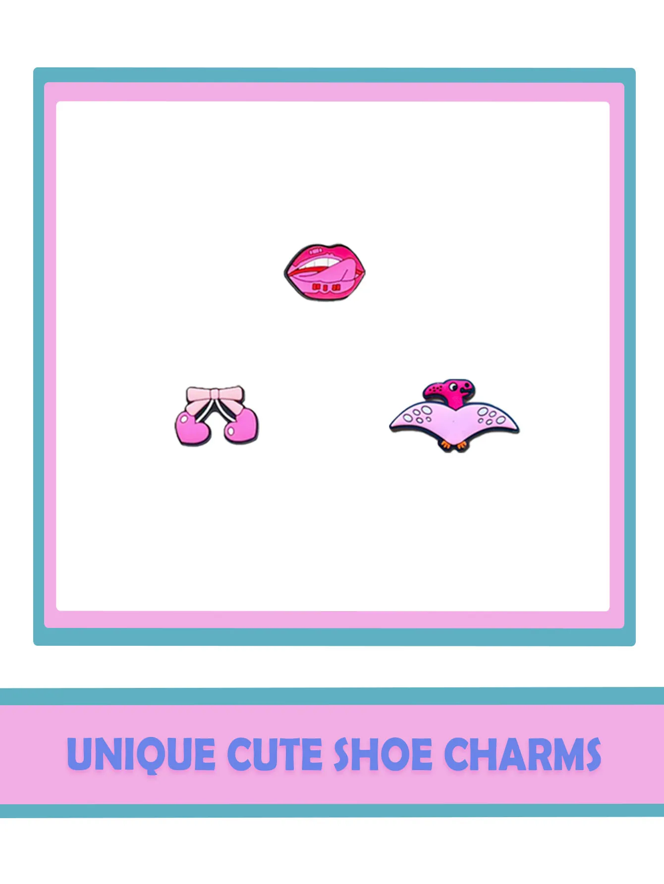 Random 10-100Pcs Pink Series Shoe Charms For Shoe Key Chain Sandals Beach Bag, PVC DIY Shoe Decorations Accessories Shoes Pins