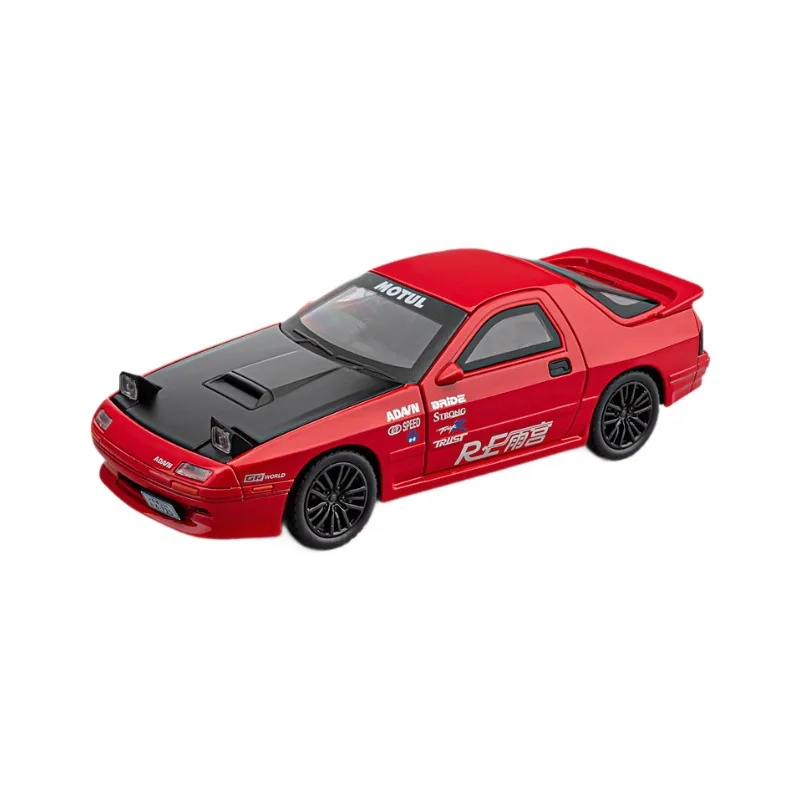 1/32 mazda rx7 ראשוני jdm dem decast rx7 מכונית צעצוע מודל קול ודלתות תאורה לאפשר אוסף לילדים ילד ילד ילד