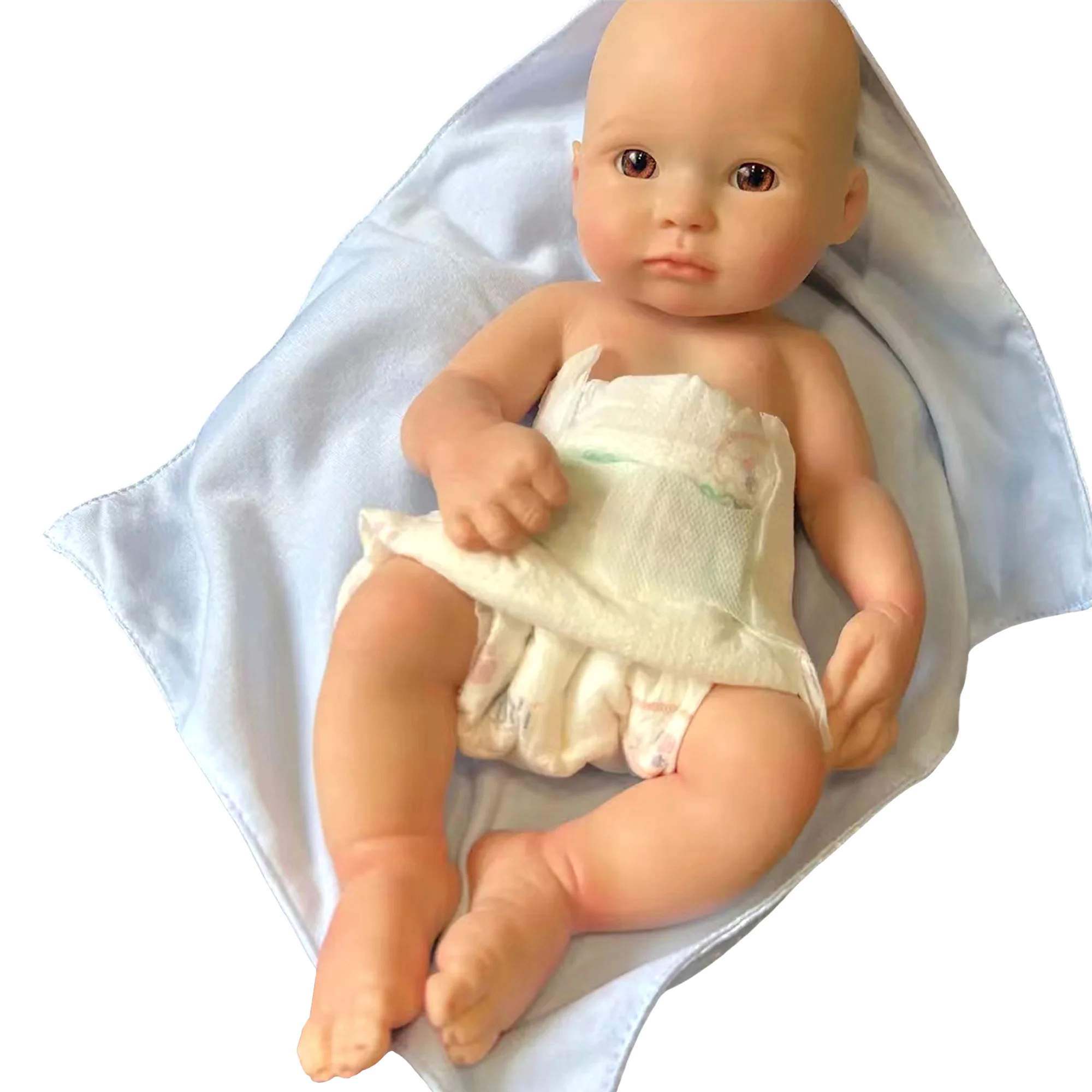 

35 CM Bebe Silicone Boy Reborn Doll Can drink milk, pee, bath muñecas Finished reborn de silicona real reborn silicone sólido