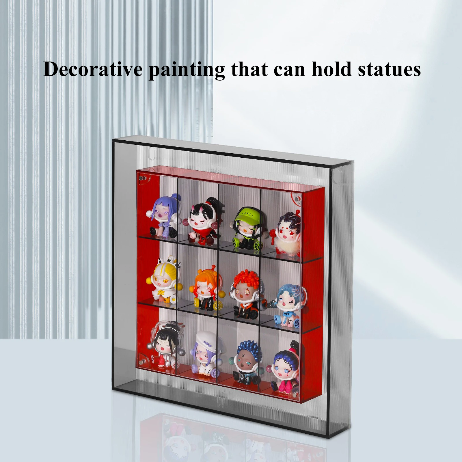 Blind Box/statue Storage Display Stand Acrylic Model Doll Storage Box Suspended On The Wall/desktop Vertical Picture Frame Decor