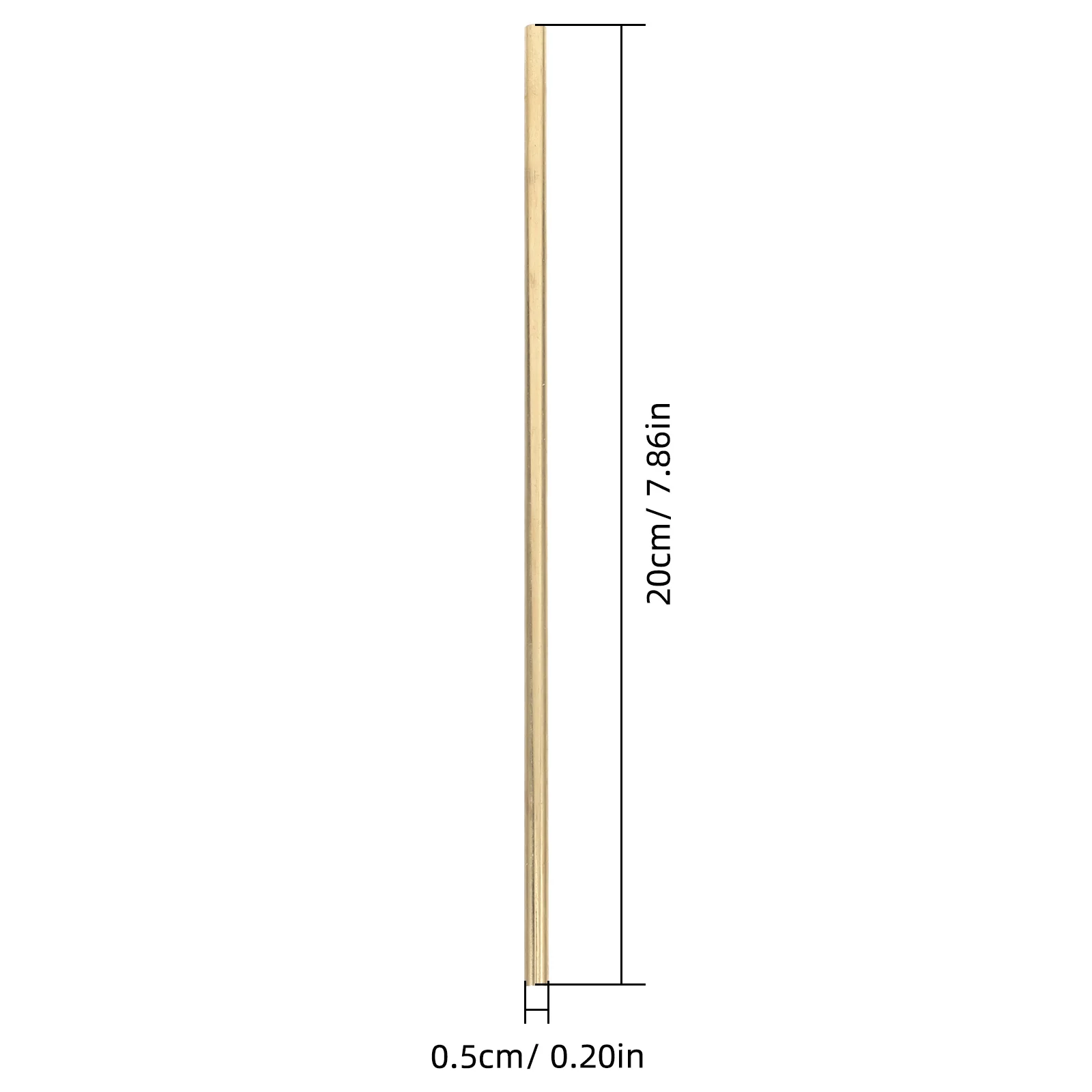 2Pcs Brass Rods Thermal Conduction Sticks Precision Heat Transfer Bars Physics Lab Solid Round Rods for Science Experiment Use