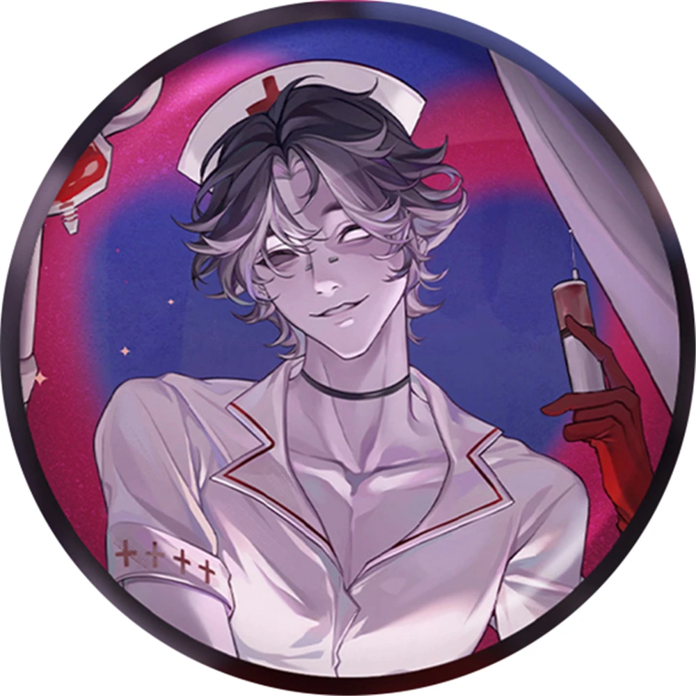 58mm Gioco Identity V Fools Oro COSTUME Cosplay Distintivo Pin SPTE Spilla in banda stagnata Prop Natale Gilf