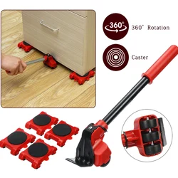 New Heavy Duty Furniture Mover Set Furniture Mover Tool Transport Lifter Heavy Stuffs Moving Wheel Roller Bar Hand Tools