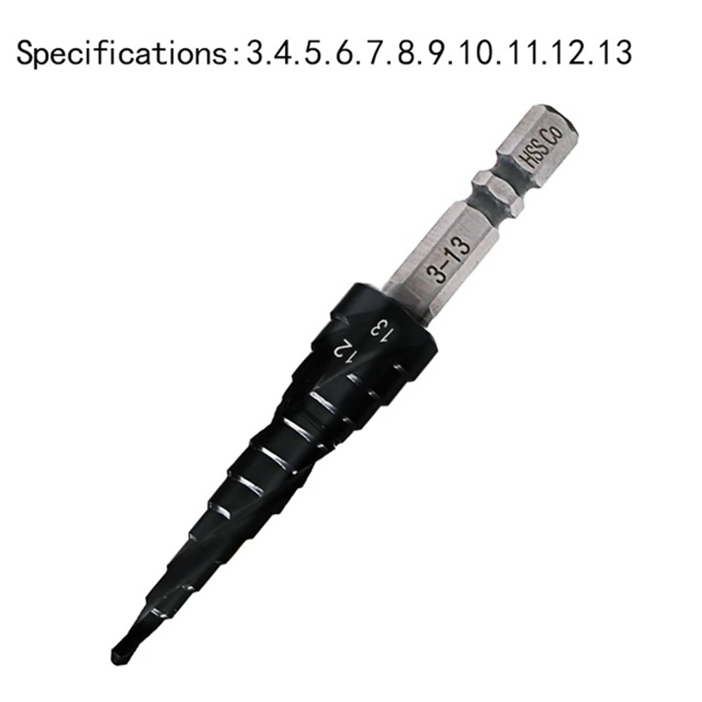 Light Weight 3-13mm Hex Shank HSS Co M35 Cobalt Step Drill Bits for Stainless Steel Iron Drilling
