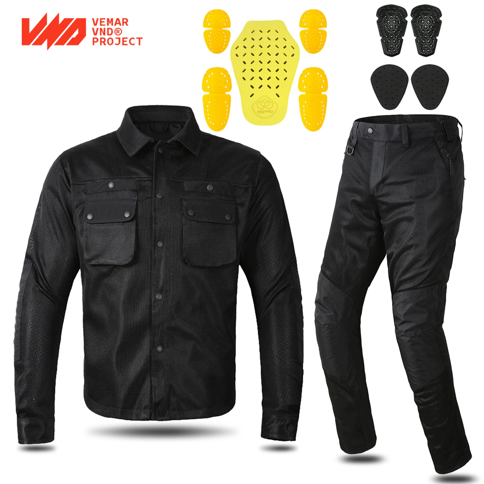 

Ретро VND защита велосипедная куртка брюки летняя дышащая мотоциклетная куртка для мужчин женщин мотоцикл велосипед CE защита