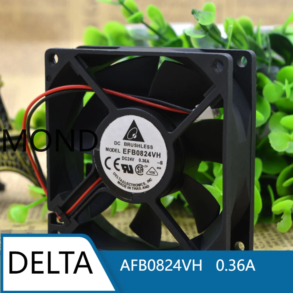 

Delta AFB0824VH 8025 DC24V 0.36A Cooling Fan 2-Wire 3-Wire Double Ball Fan