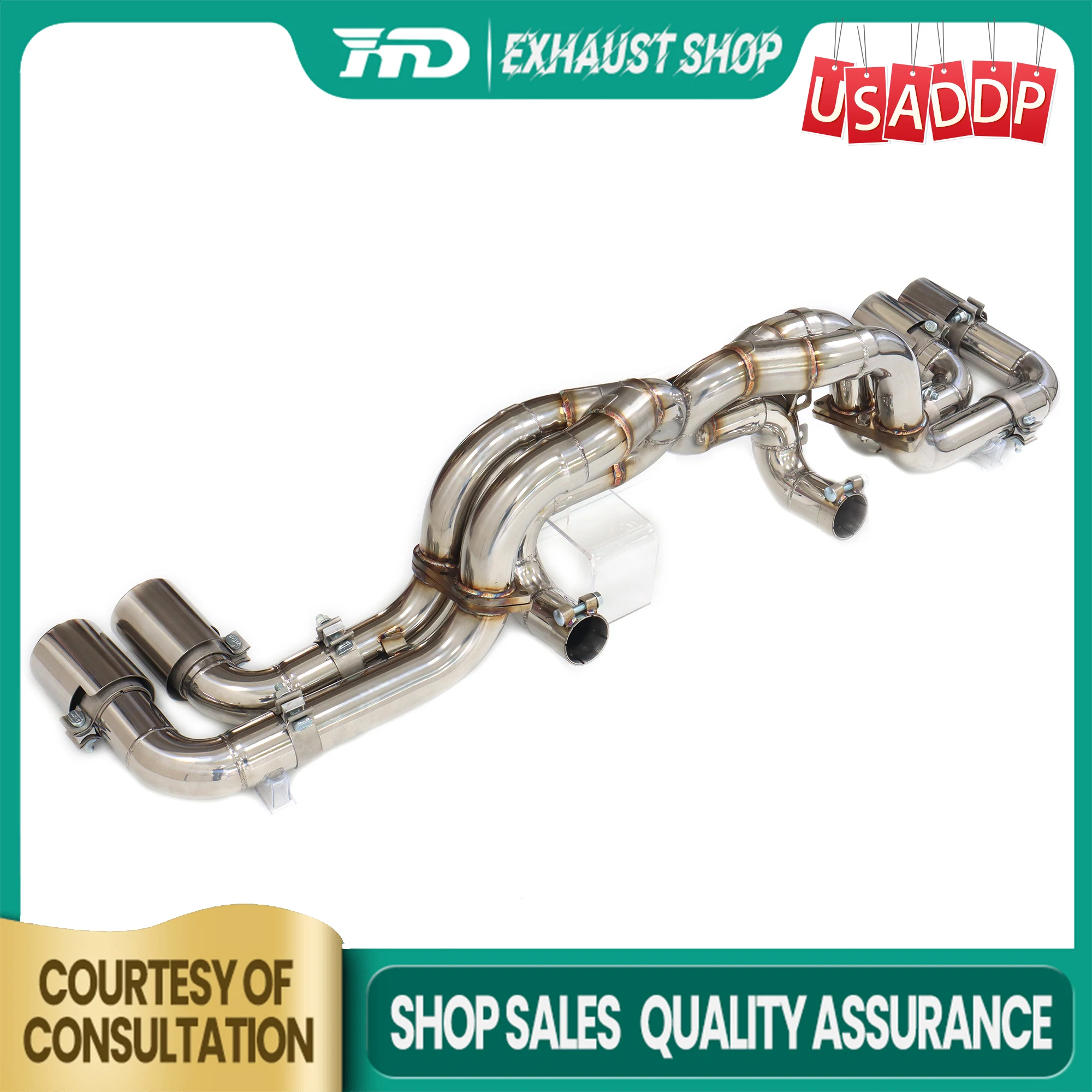 

Without valve for Ferrari 360 3.6L Catback Exhaust system SS304 High quality Direct bolt installation Tips High performance