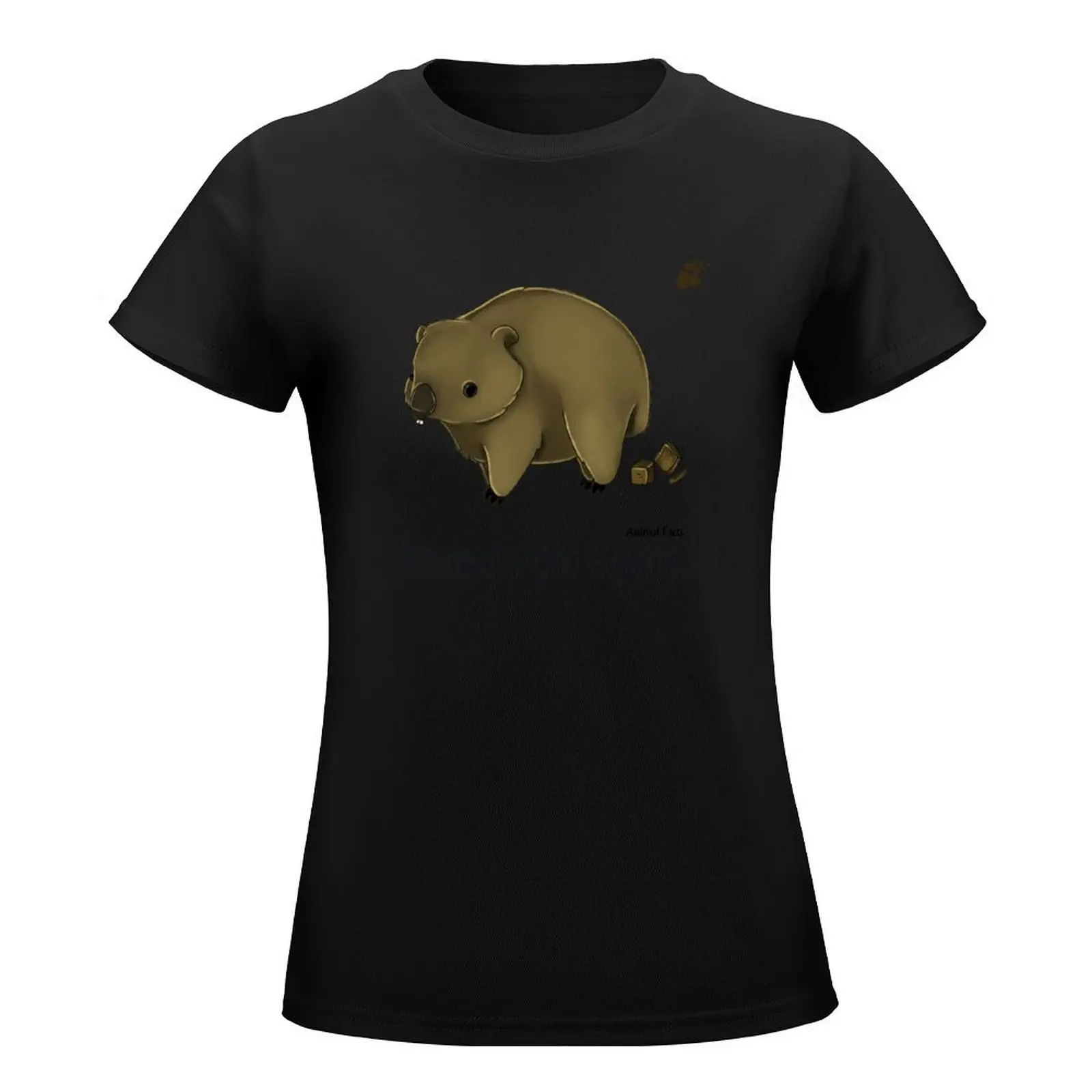 Animal Facts Australia - Wombat T-Shirt vintage clothes kawaii clothes graphic t-shirts for Women