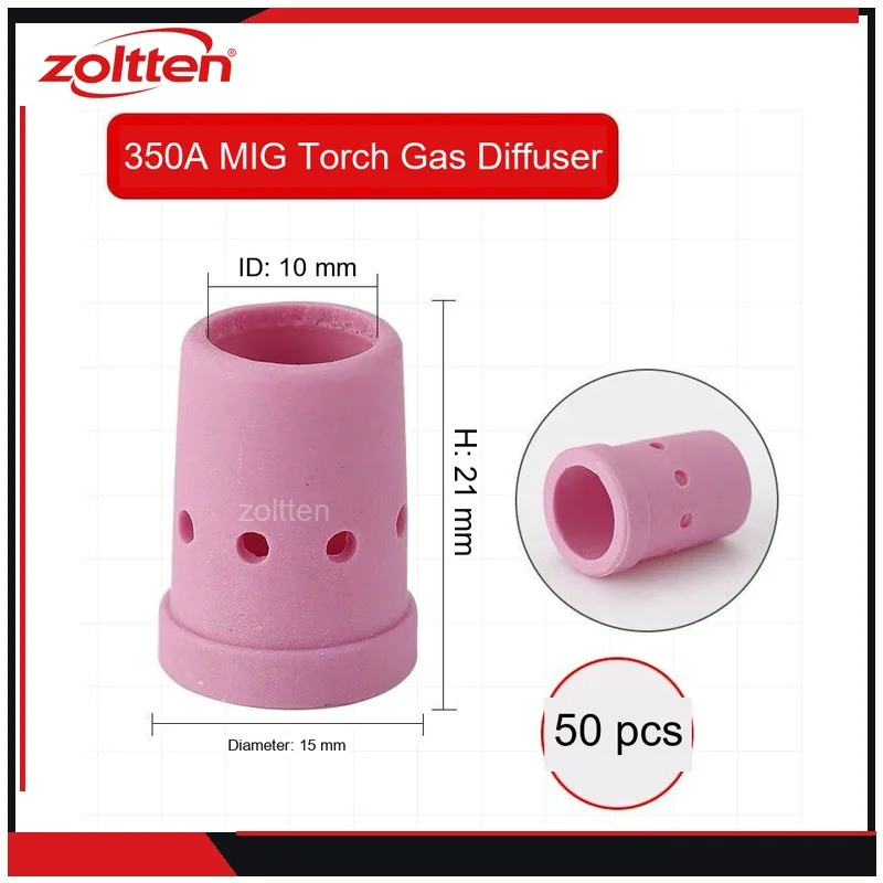 Industrial CO2 Gas-Shielded Welding Torch Ceramic Gas Diffuser Rings 350A/500A for Professional Welding Equipment