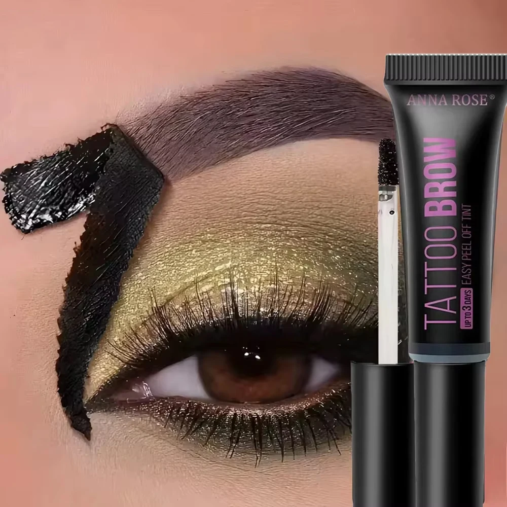 Professional Eyebrow Enhancers ครีมผู้หญิงธรรมชาติ Liquid Dyeing Eyebrow Set Brow Tattoo สีติดทนนานกันน้ํา Eyebrow Gel