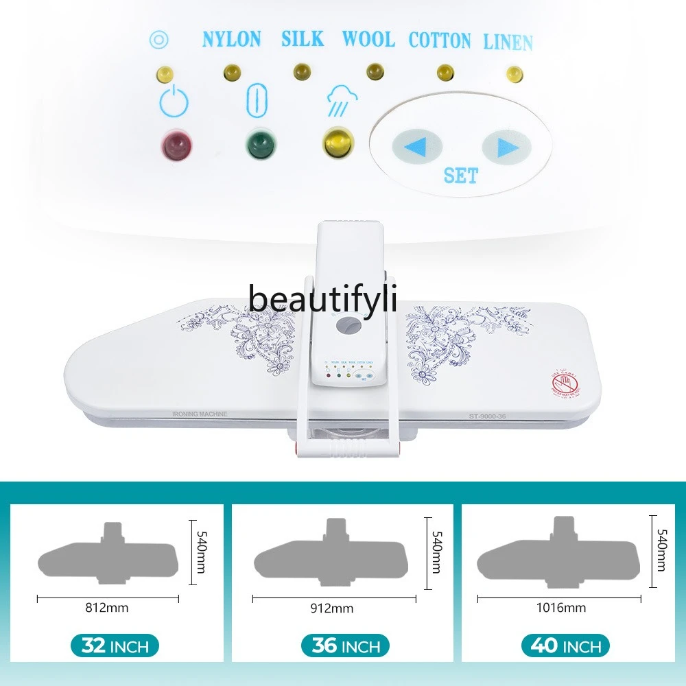 زر نفاث بالبخار المنزلي على كلا الجانبين، تعديل بخمس سرعات، حماية من الحرارة الزائدة، آلة الكي
