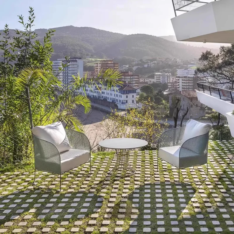 

Outdoor Rattan Sofa Simple Design Courtyard Hotel Homestay Leisure Furniture Waterproof Sunproof Open-Balcony