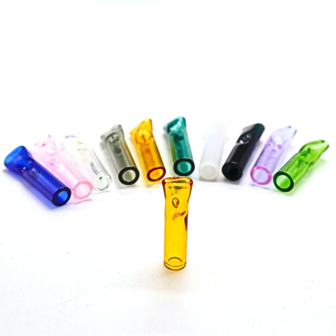 12PCS 1Cans 8MM Reusable Glass Tobacco Pipe Rolling Paper Cigarette Filter Tips Smoke Smoking Tool Mouthtip Holder