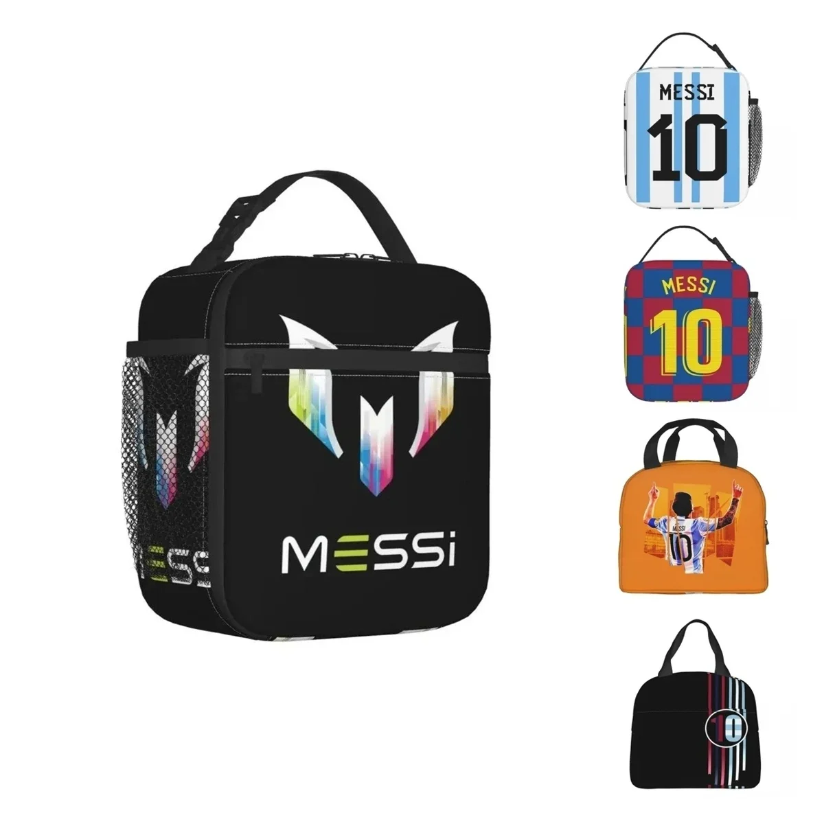 Messis 10 Fußball Fußball Merch isolierte Lunch-Tasche für die Arbeit cf Barcelona Lebensmittel Aufbewahrung tasche tragbare Thermo-Kühler Lunchboxen