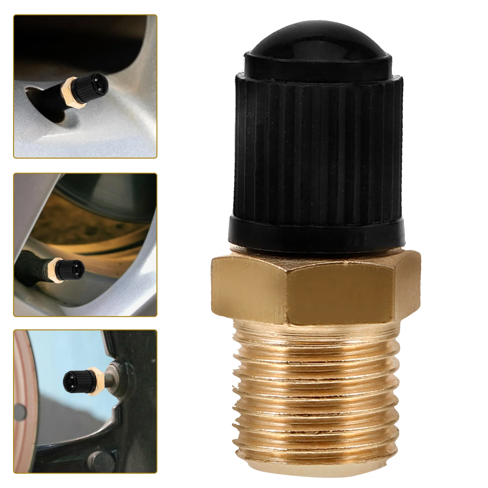 

s M10x1 Copper Valve Core for Car Truck SUV Bike Motorcycle Tire Pressure Monitoring Cap Accessories Car Valve Stem Caps Tire