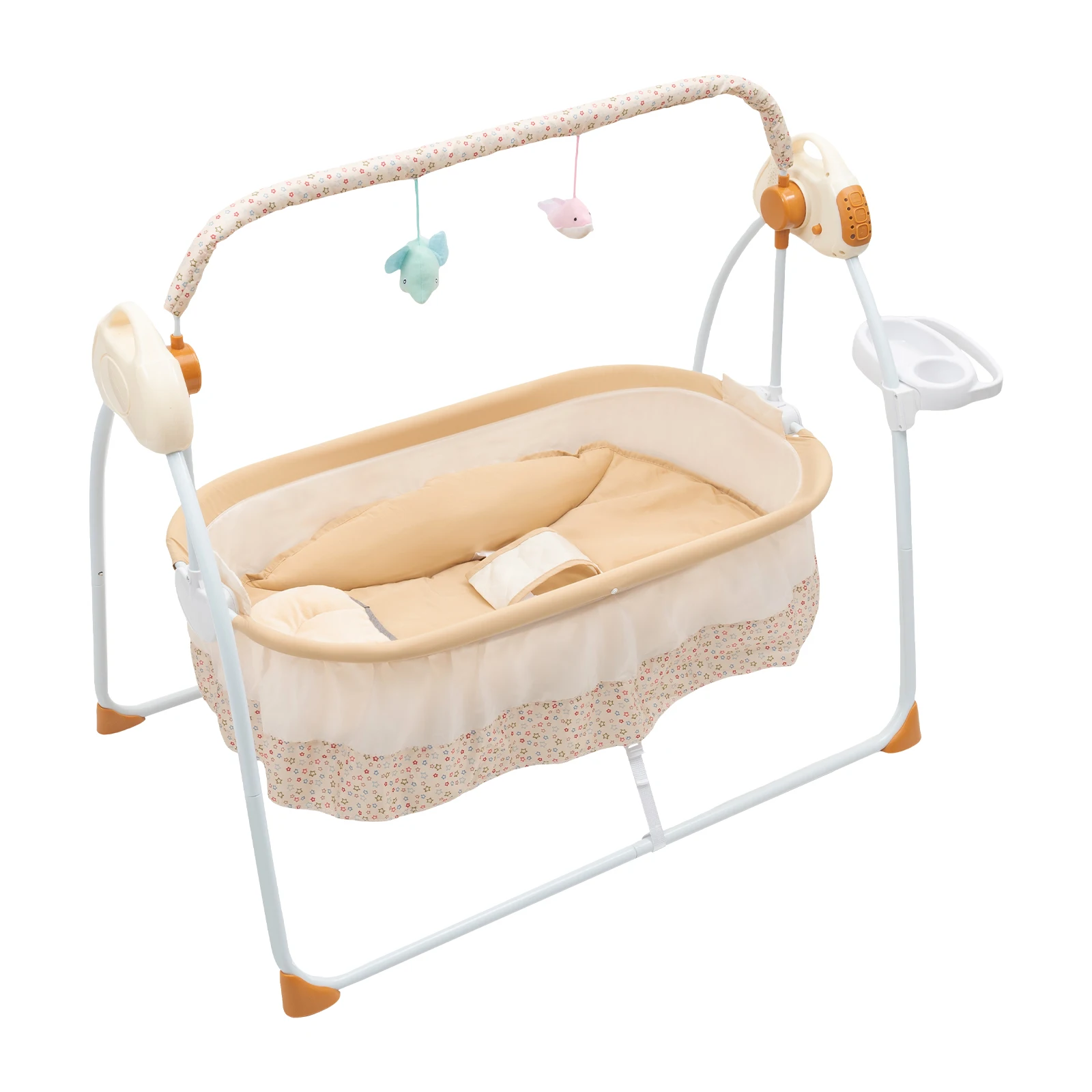 Baby Cradle Swing With Bottle Stand Controller & USB Cable Electric Auto-Swing Bed Reasonable Capacity High-safety Design