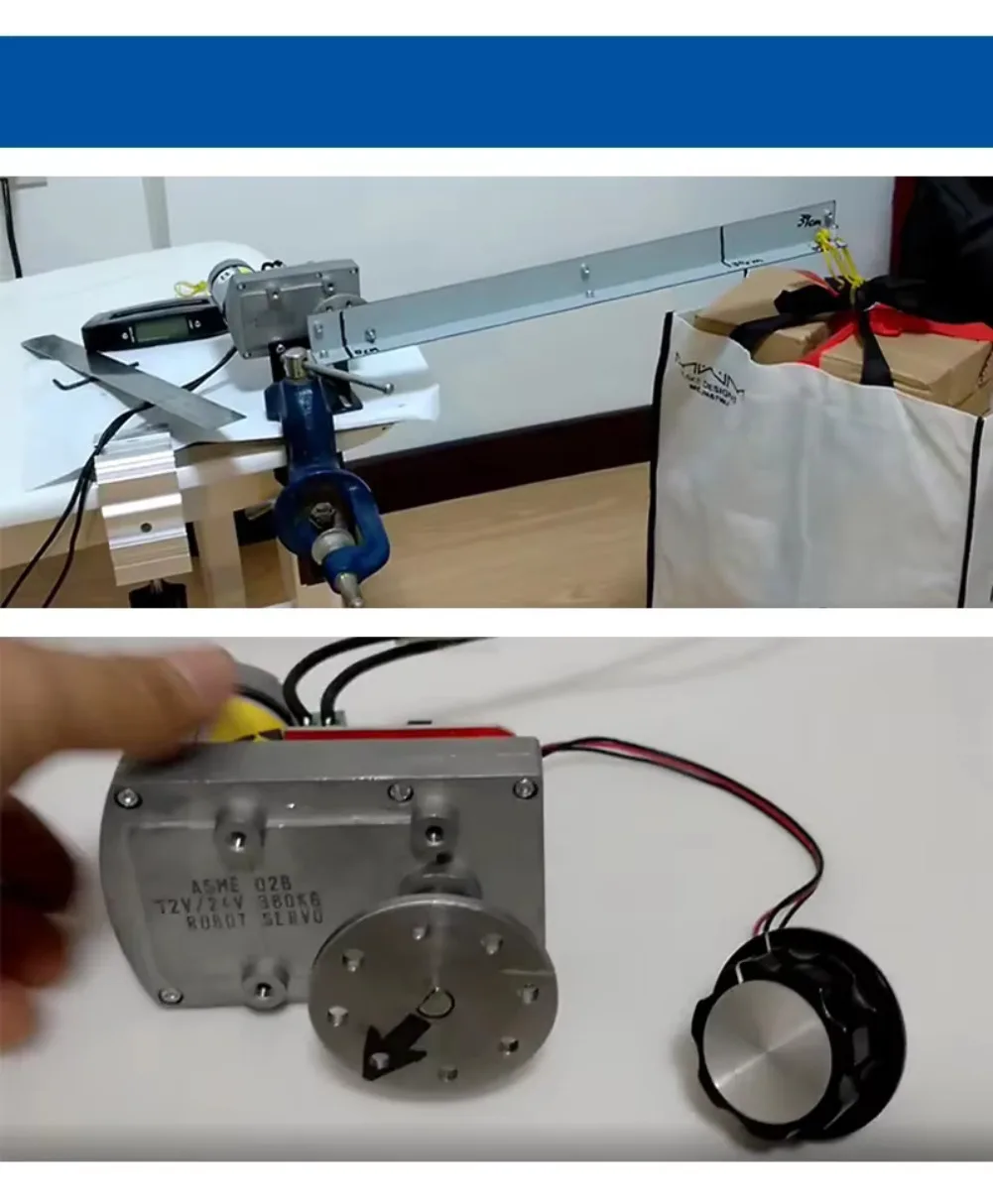 ASME-05B (ASME-04B atualizado) servo engrenagem de direção de alto torque de alta potência 380kg.cm dc 12-24v grande manipulador robótico para robô