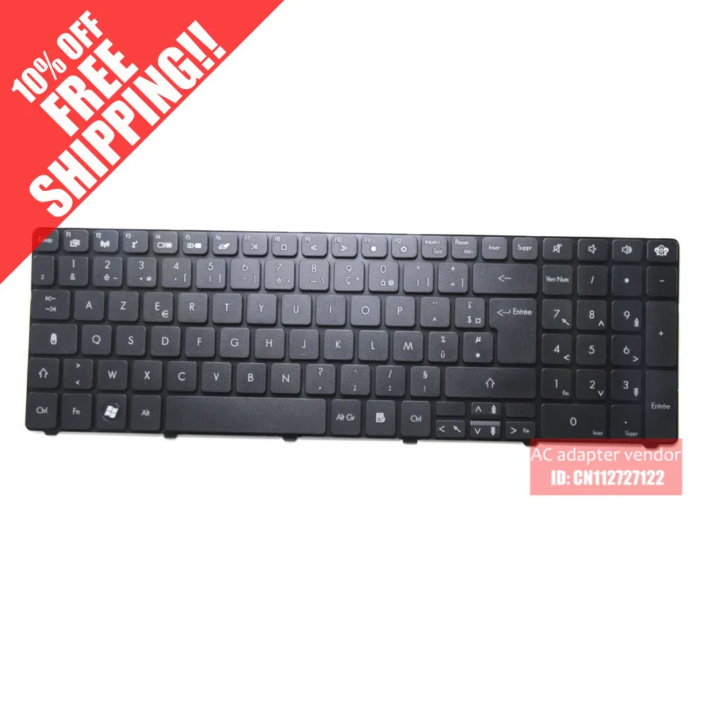 

New Replacement FOR ACER FOR Gateway NV59C05u NV59C09u FR French black laptop keyboard