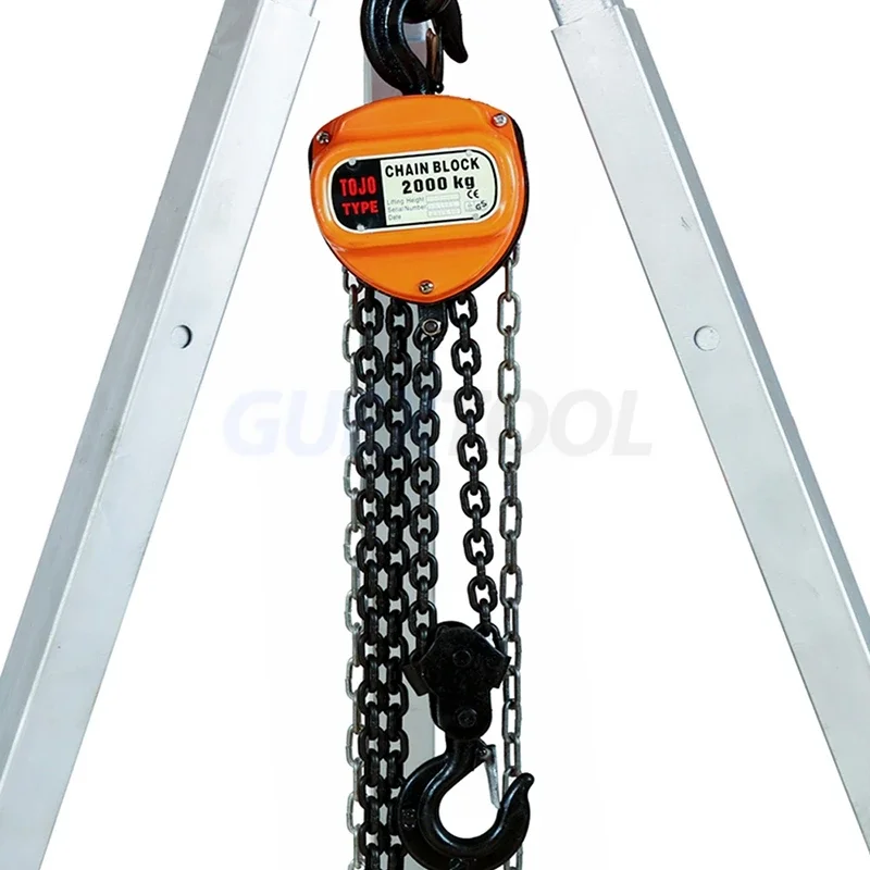 3M/6M Lift 1 Ton Manual Reverse Chain Small Lifting Hoist Lifting Portable Manual Lever Block Crane Triangle Chain Heavy Crane