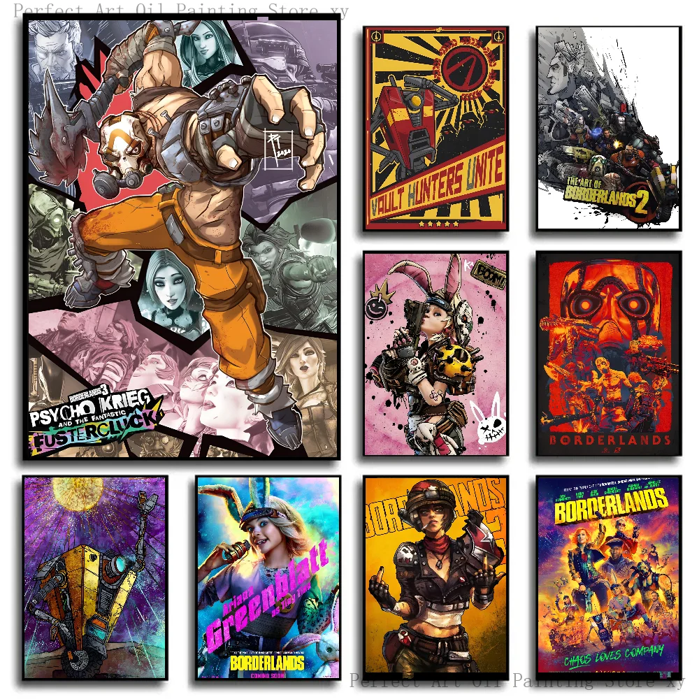 1PC B-Borderlands Poster Poster Paper Print Home Living Room Bedroom Entrance Bar Cafe Art Painting Decoration