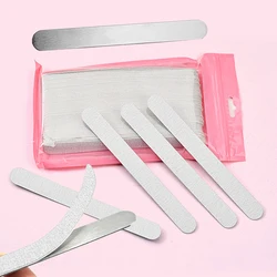 100pcs Replacement SandPaper Nail Art Files With Metal Handle Removable Buffer Pads 100/180/240 Polishing Manicure Files