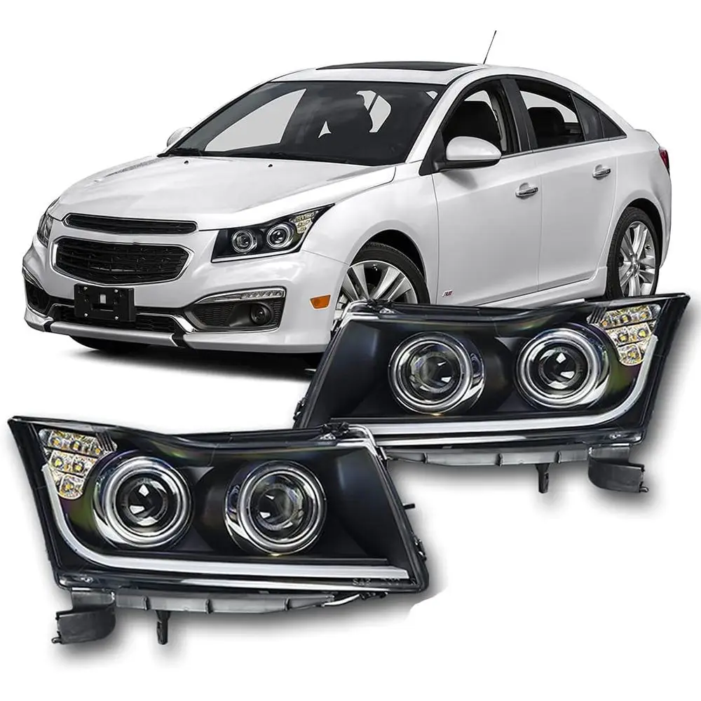 

Compatible with Chevrolet [2011 2012 2013 2014 2015 Cruze] [2016 Cruze] LED DRL Bar Projector Headlights