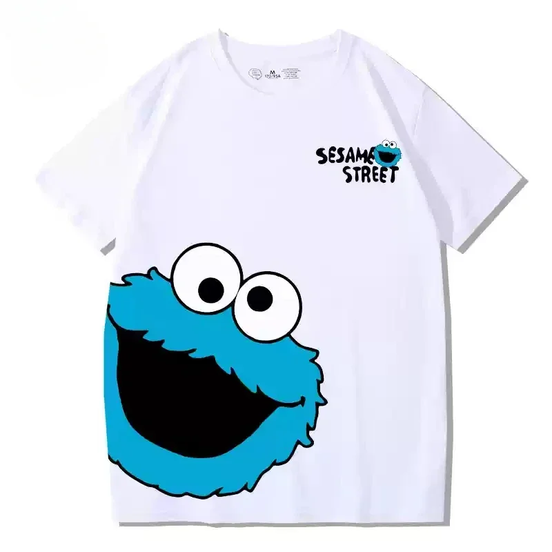السمسم الأطفال 3-14 سنة 100% القطن تي شيرت الصيف الكرتون الوالدين والطفل تي شيرت غير رسمي موضة ملابس الأطفال #4