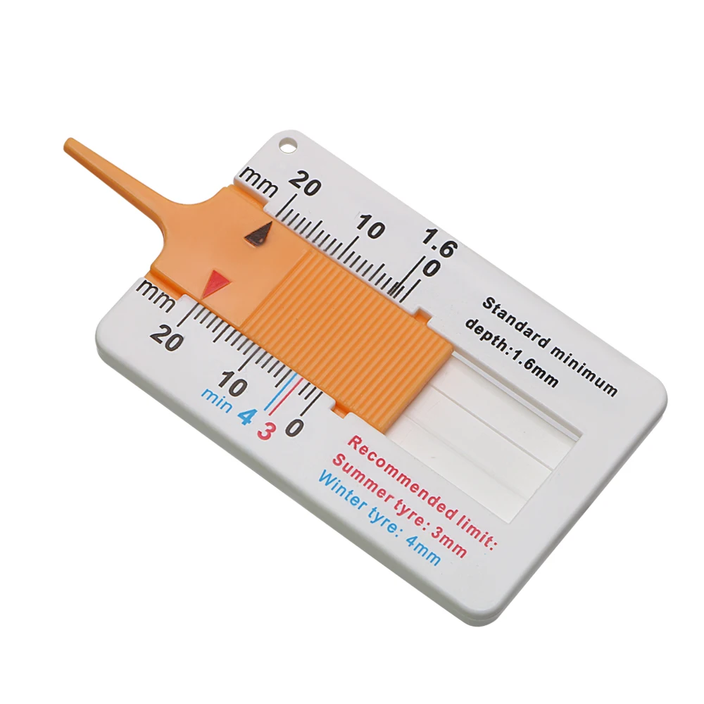 Tyre Tread Depth Gauge Tire Scale Vernier Depth Caliper 0-20mm Depth Meter