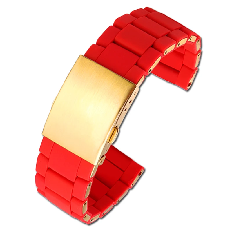 مقاوم للماء سوار سيليكون حزام (استيك) ساعة 26 28 مللي متر للديزل DZ7396 DZ7370 DZ428 المطاط والفولاذ المقاوم للصدأ حزام الساعات رجالي