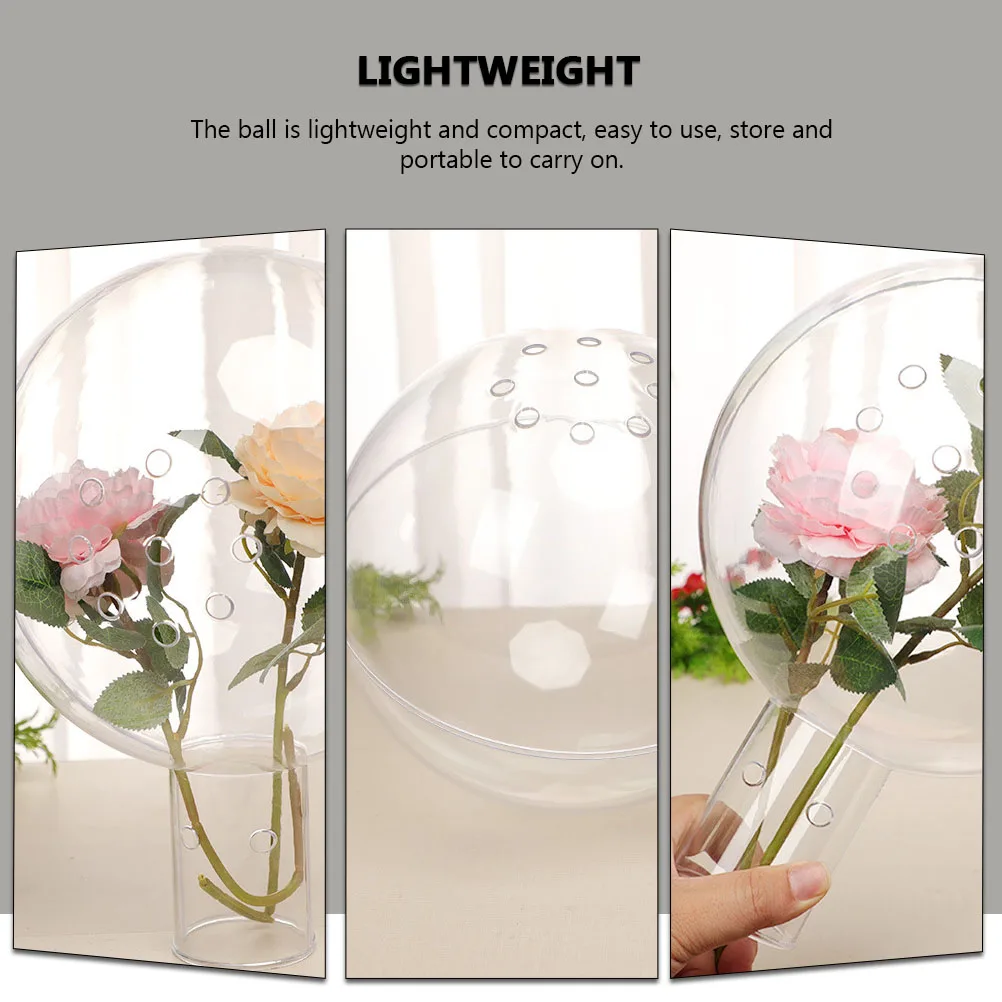

Clear Acrylic Flower Sphere with Vent Holes for Extended DIY Bouquet Making Tool Festival Wedding Party Decor