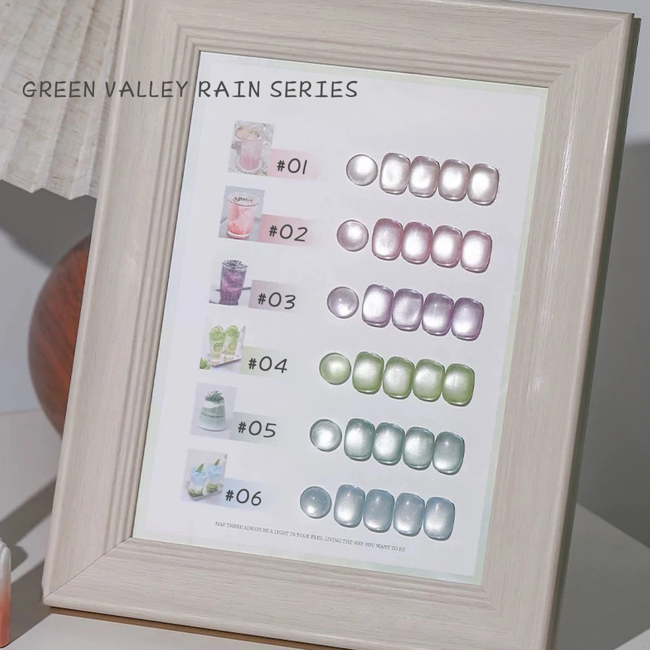 6PCS 2025 ใหม่อินเทรนด์เล็บแฟชั่น Phototherapy Aurora สีขาว,น้ําสีฟ้า,สีเขียว, สีม่วง CAT EYE GEL ผงแม่เหล็ก Gol