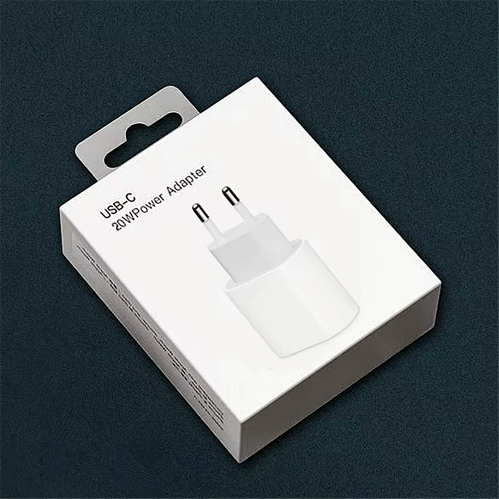 20W PD Fast EU US Wall Charger for iPhone 16 15 14 Plus 11 12 13 Pro Max X XR XS 8 Quick Charging USB-C Power Adapter With Box