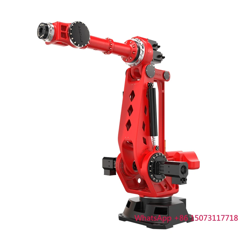 Venda quente 500kg carga útil 3050mm braço span universal 6 eixos articulado robô industrial braço plc motor servo-unidade elétrica ip40