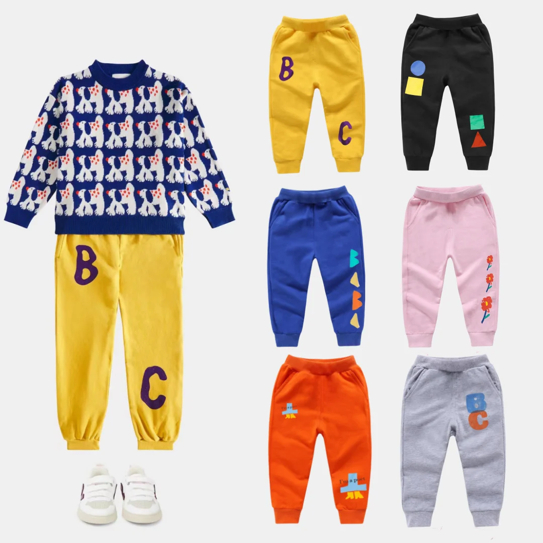 

2024 kids jogging pants autumn boys sweatpants cotton children trousers casual sports clothing for baby girls